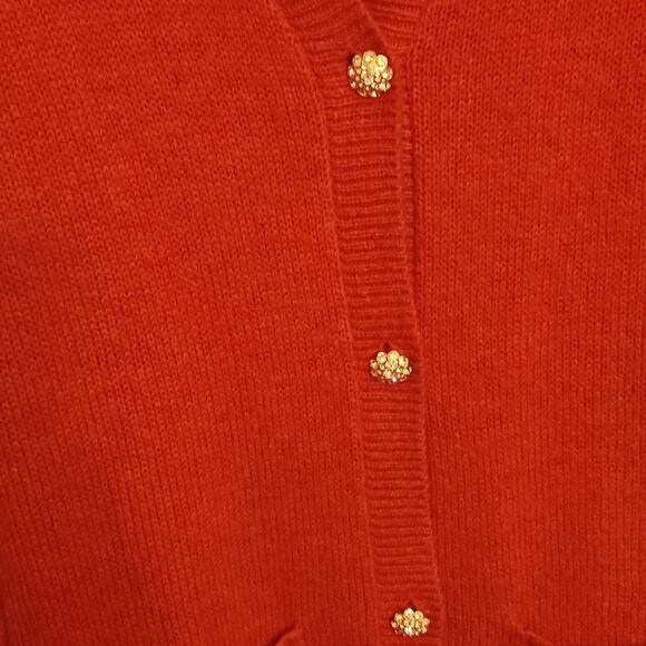 Lilly Pulitzer "Leonette" Cardigan Sweater Wool Blend in "Amaryllis" Size S - Picture 5 of 11